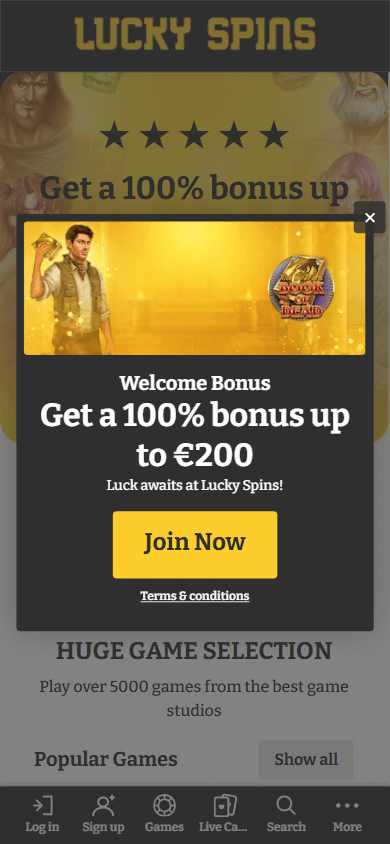 Lucky Spins Casino Mobile screenshot